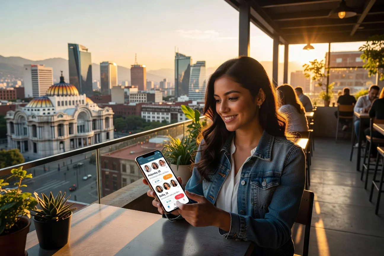 Navigation sur l'application mobile MexicanCupid